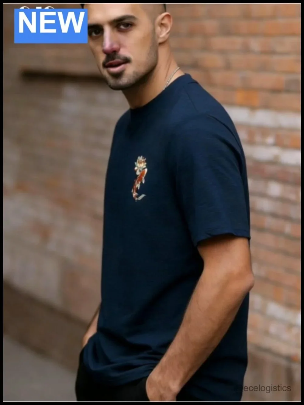 Men's Japanese Koi Graphic Tee Oversized Streetwear T-Shirt